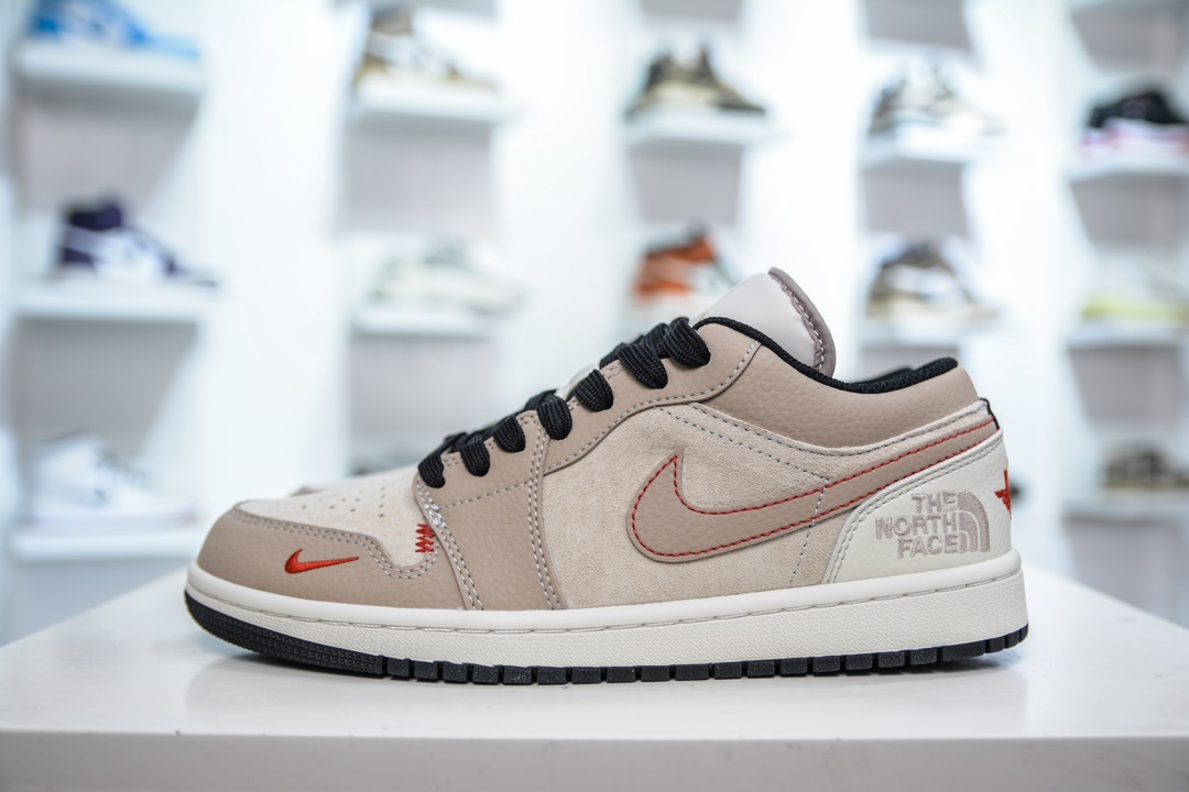 The North Face x Air Jordan 1 Low 北面联名- 米棕定制配色  DC2024-033