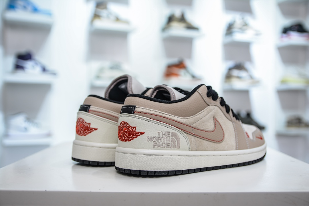 The North Face x Air Jordan 1 Low 北面联名- 米棕定制配色  DC2024-033