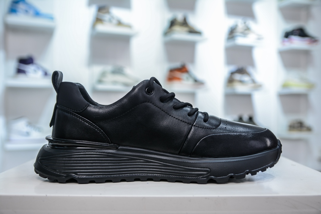 Prada Men's Leather Lace-Up Sneakers - Thick Sole, Casual, Trendy Style 3 i1733413951 4384 6