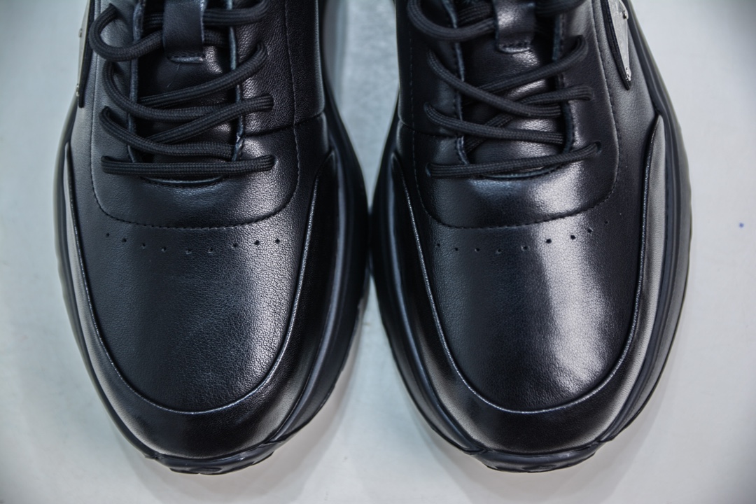 Prada Men's Leather Lace-Up Sneakers - Thick Sole, Casual, Trendy Style 9 i1733413951 5873 4