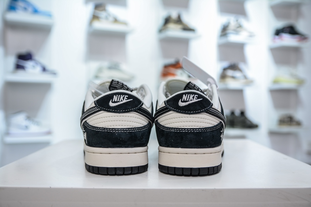 Nike SB Dunk Low x GUCCI X Stussy 古驰斯图西联名-白黑三钩  FC1688-196