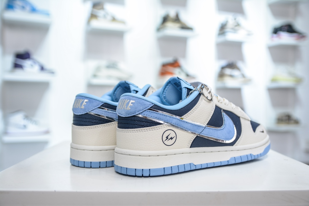 Nike SB Dunk Low x Fragment Design 藤原浩闪电联名-米蓝   LW1818-107