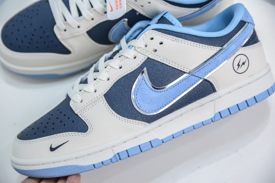 Nike SB Dunk Low x Fragment Design 藤原浩闪电联名-米蓝   LW1818-107