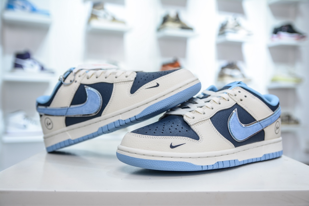Nike SB Dunk Low x Fragment Design 藤原浩闪电联名-米蓝   LW1818-107