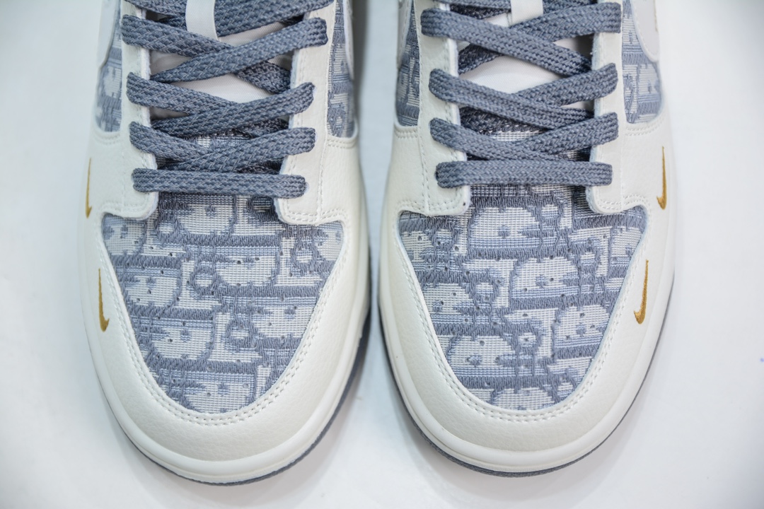 Nike SB Dunk Low x DIOR 迪奥联名-米灰金双小钩  DJ2024-043
