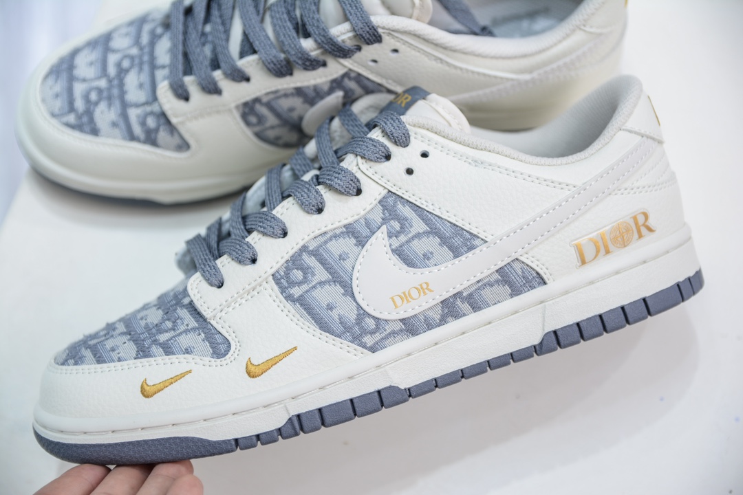 Nike SB Dunk Low x DIOR 迪奥联名-米灰金双小钩  DJ2024-043