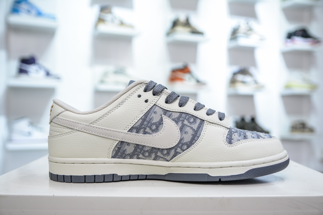 Nike SB Dunk Low x DIOR 迪奥联名-米灰金双小钩  DJ2024-043