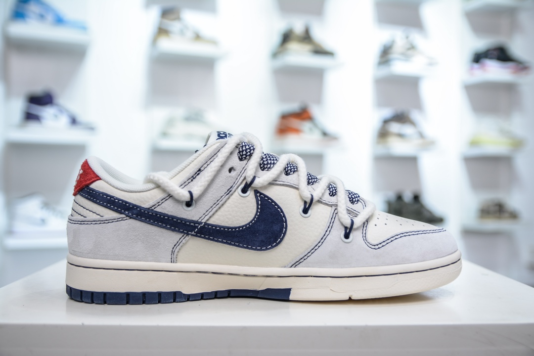 Nike SB Dunk Low x Supreme x The North Face 北面SUP联名-白灰深蓝  YX5066-232