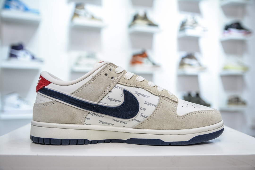 Nike SB Dunk Low x Supreme SUP联名-米棕蓝小钩 AG3702-850