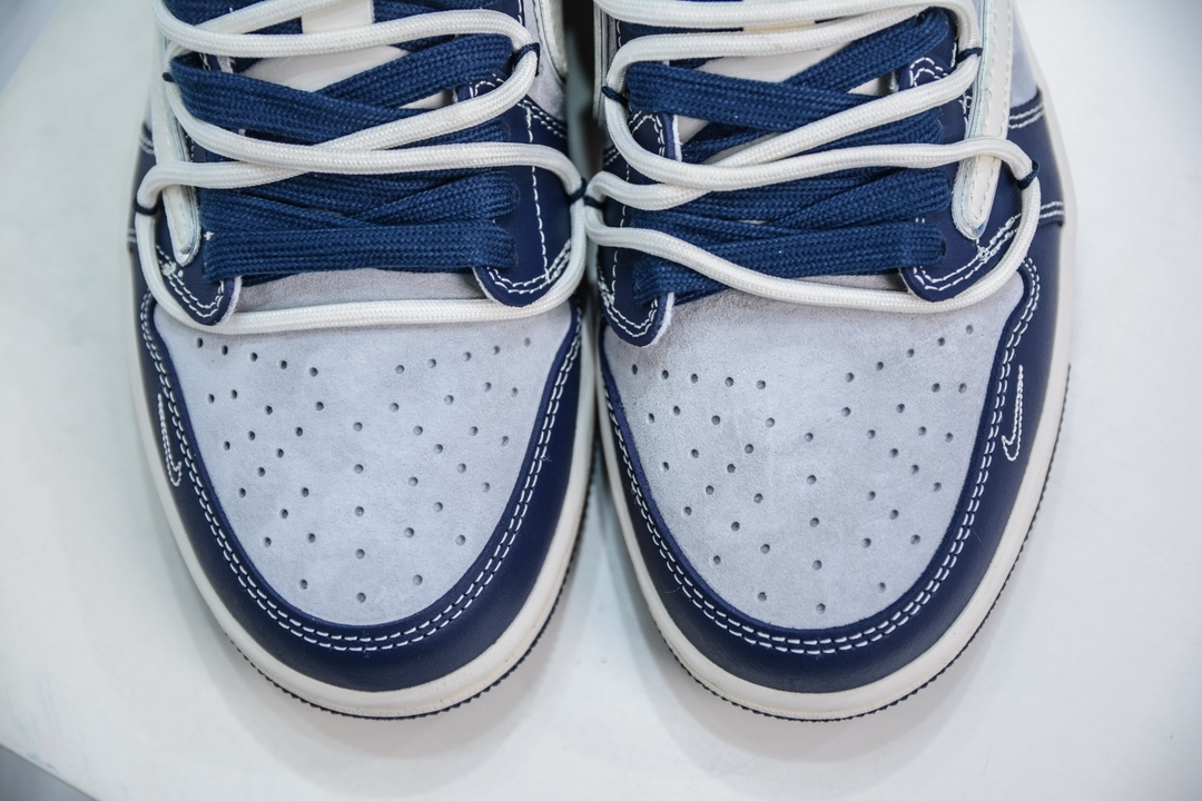 Travis Scott x Nike Air Jordan 1 Low 灰蓝白勾涂鸦  XS3186-203