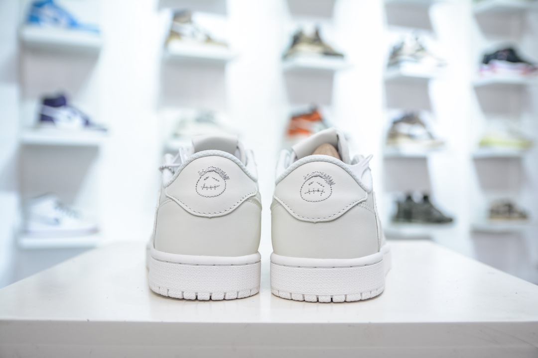 F版 Travis Scott x Air Jordan AJ1 Low OG SP TS联名倒钩低帮 纯白   TD1228-111