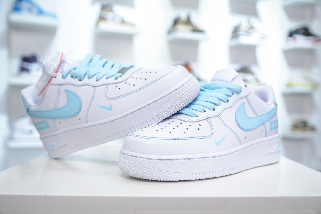 HY版纯原 Nike Air Force 1 Low 07 ”Just Do It” 联名-白蓝   CW2288-026