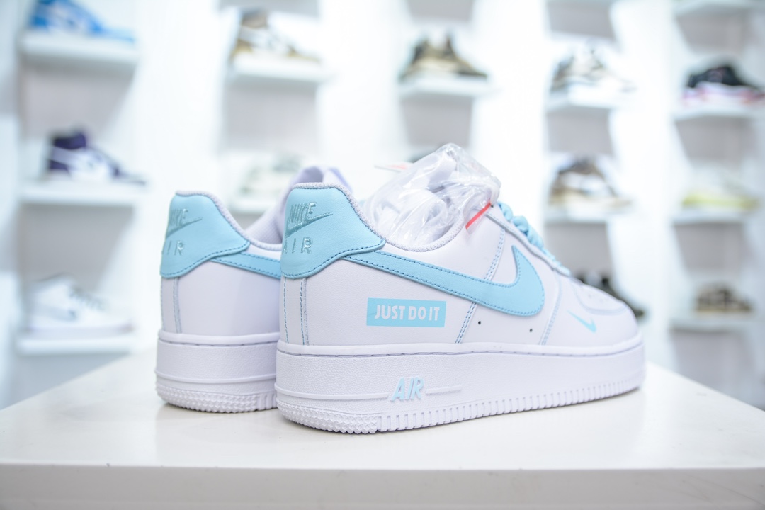 HY版纯原 Nike Air Force 1 Low 07 ”Just Do It” 联名-白蓝   CW2288-026