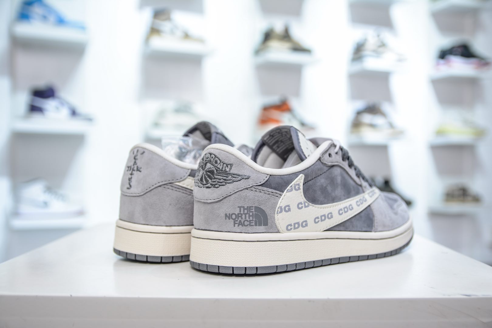 TS x Air Jordan AJ1 Low x The North Face x CDG 北面联名-灰白   XS3086-008