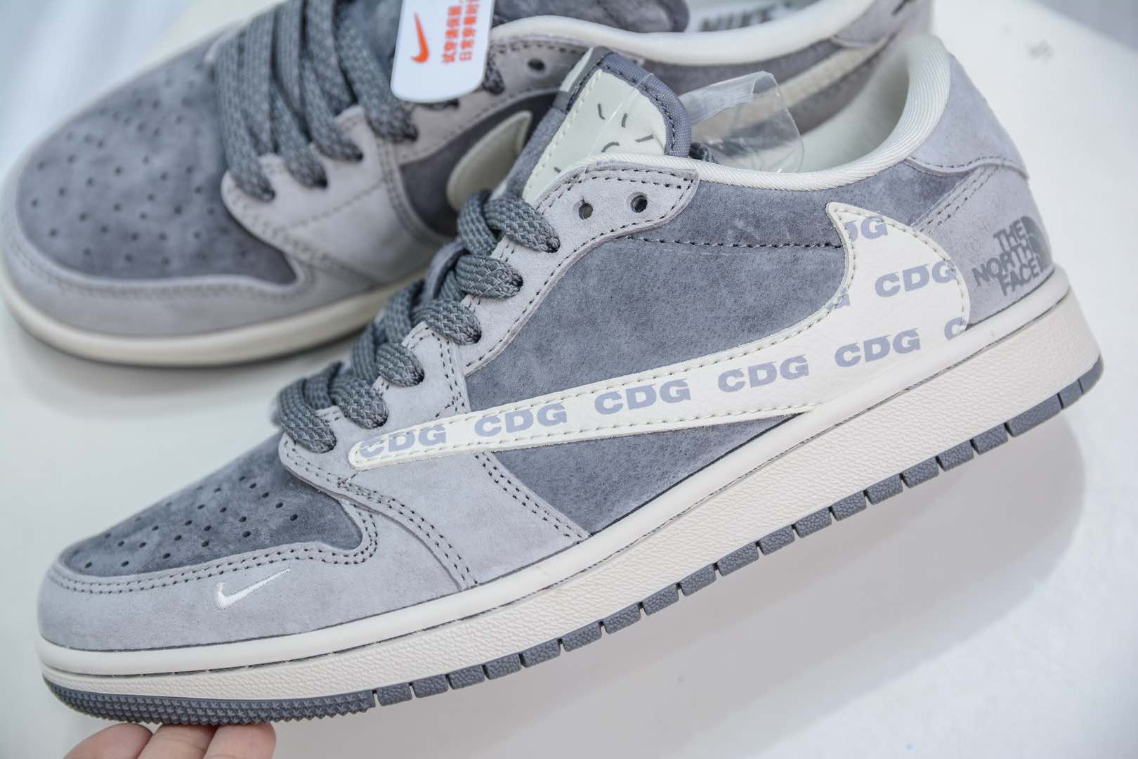 TS x Air Jordan AJ1 Low x The North Face x CDG 北面联名-灰白   XS3086-008