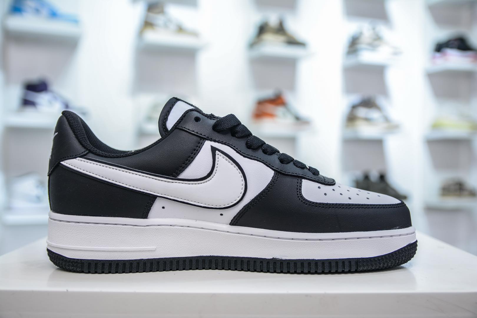 HY版纯原 Nike Air Force 1 Low 黑白熊猫枯山水涂鸦   DV0788-002