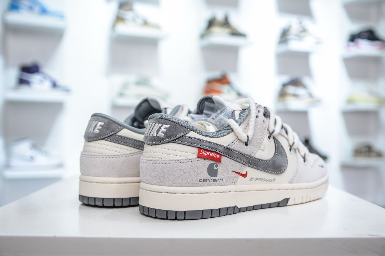 Nike SB Dunk Low x Carhartt x Supreme 卡哈特SUP联名-米灰  YX5066-239