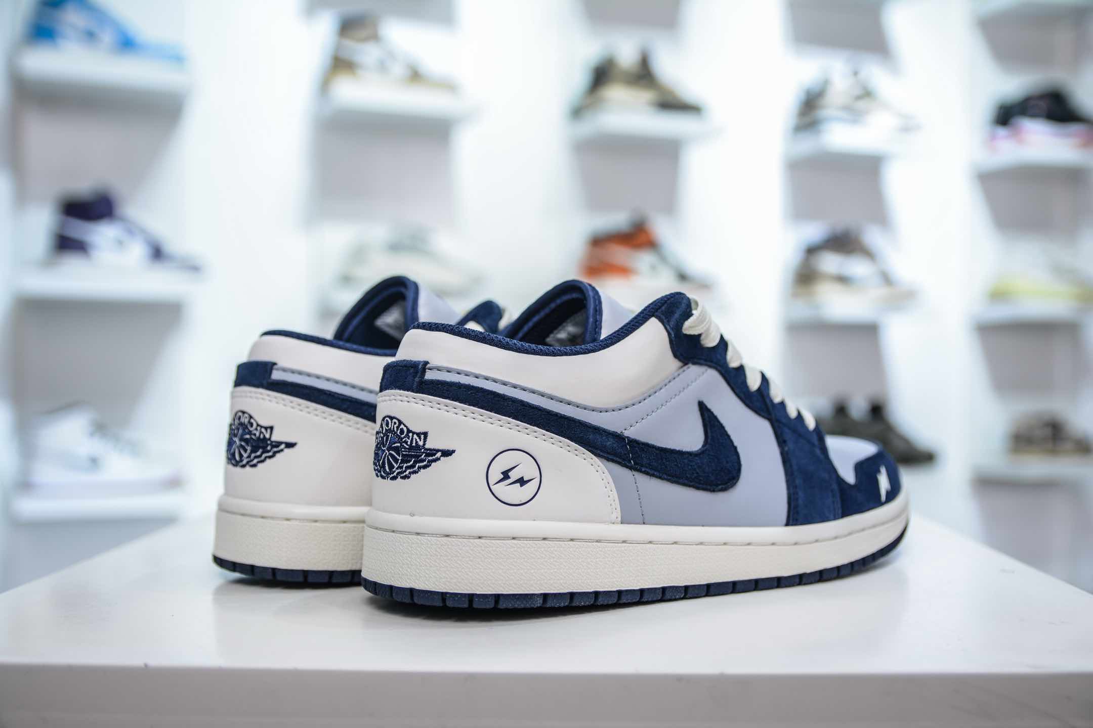 Fragment Design x Air Jordan 1 Low 藤原浩联名-灰蓝白  DC2024-026