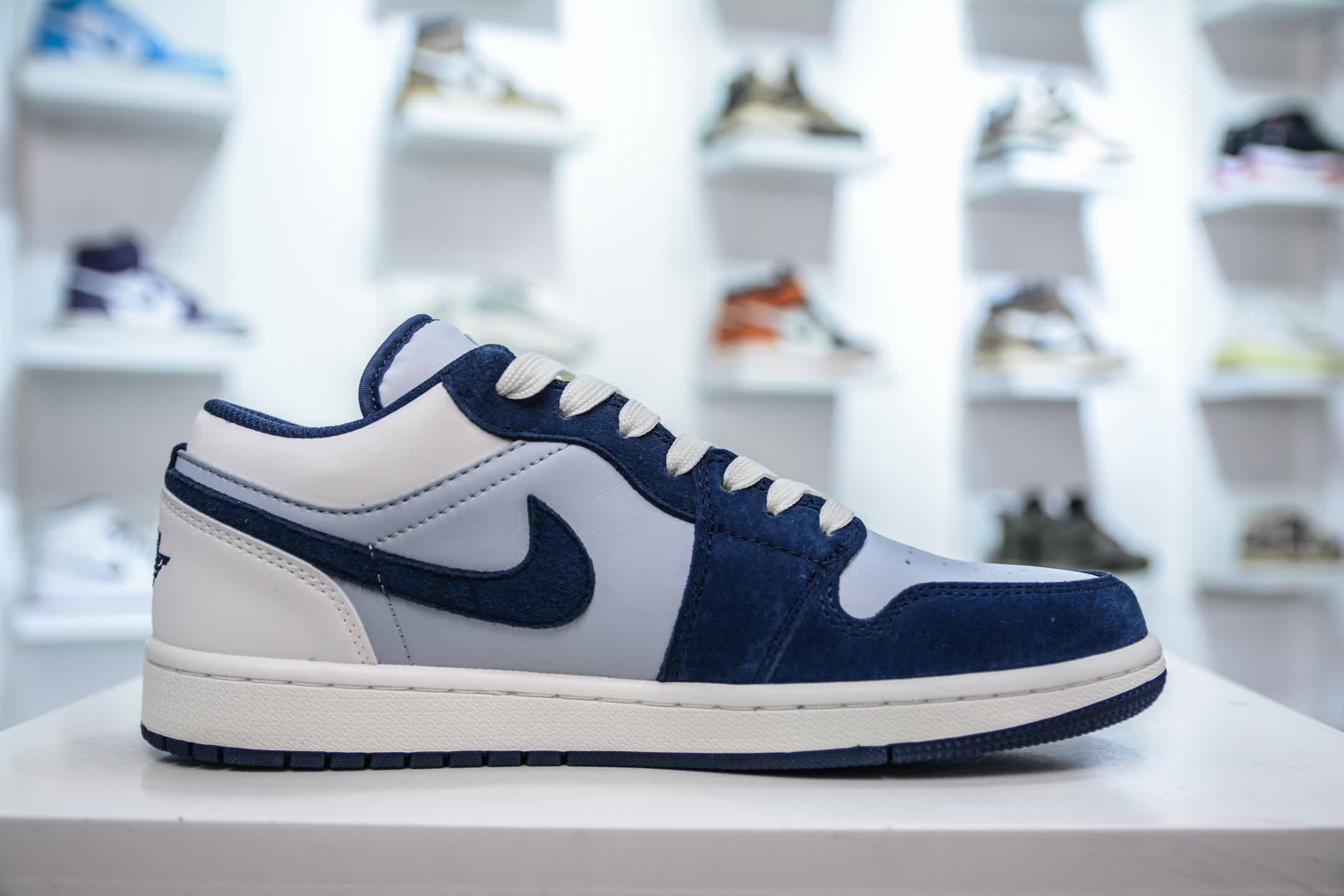 Fragment Design x Air Jordan 1 Low 藤原浩联名-灰蓝白  DC2024-026