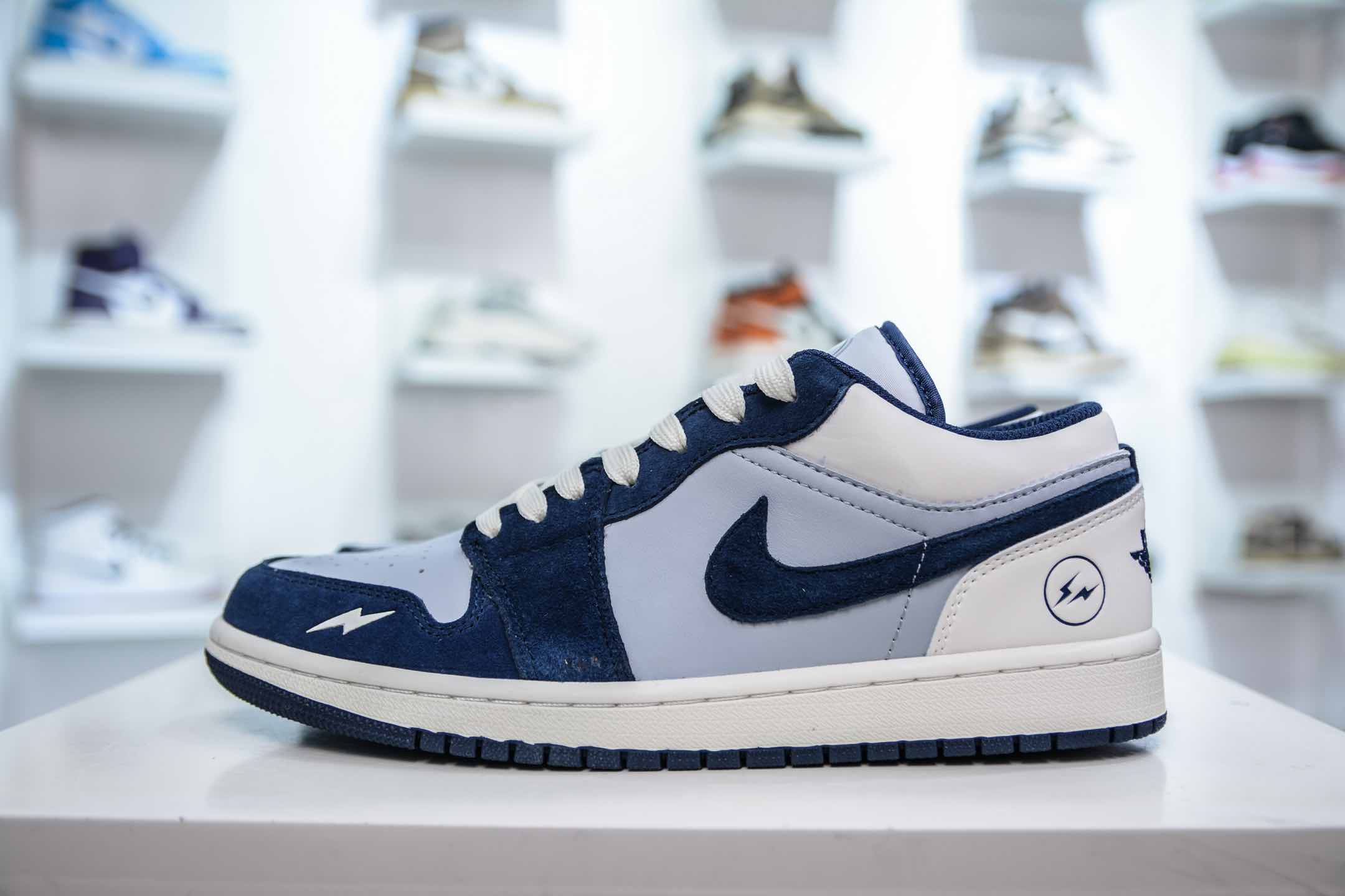 Fragment Design x Air Jordan 1 Low 藤原浩联名-灰蓝白  DC2024-026