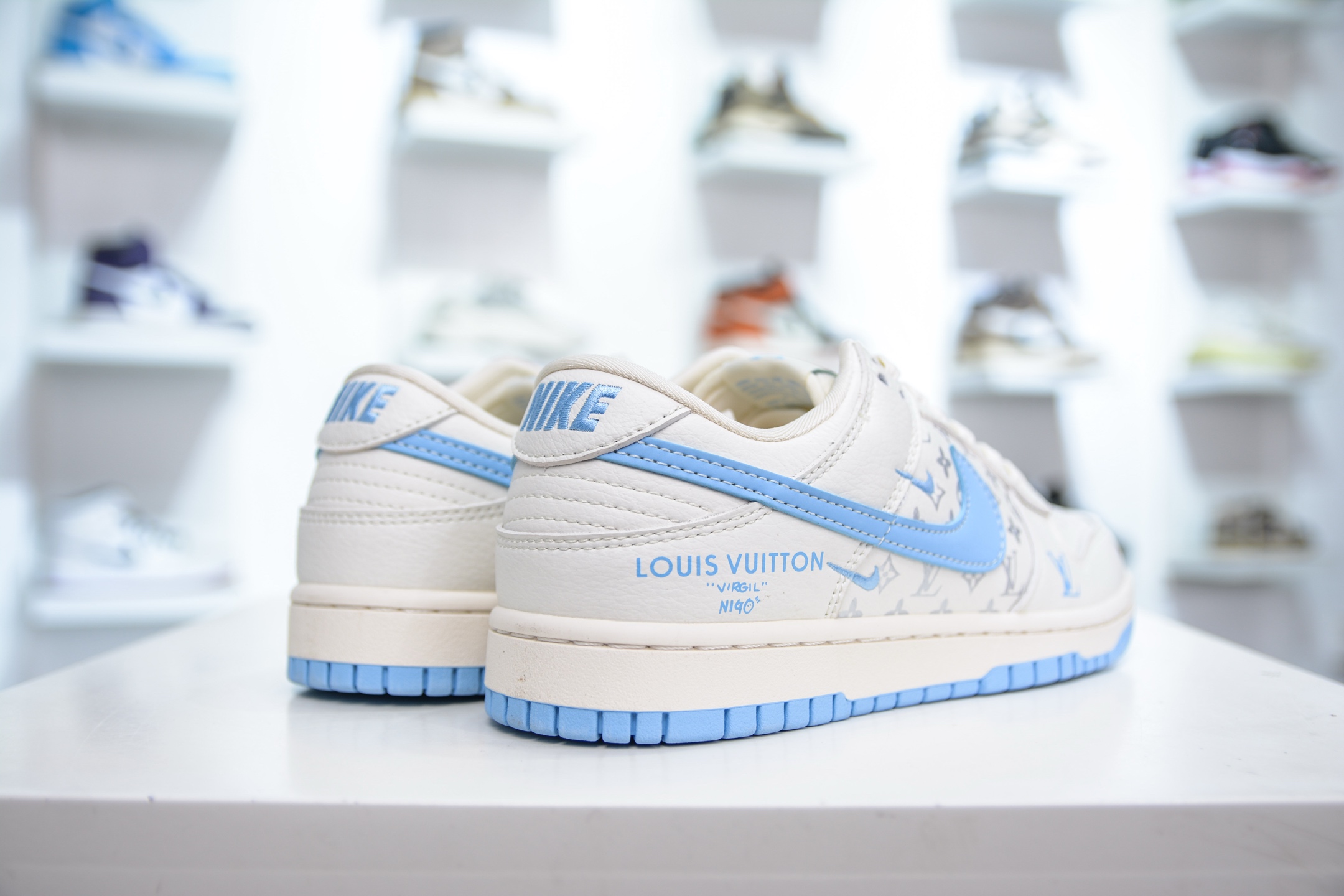 Nike Dunk Low x Louis Vuitton LV联名-白蓝双勾  CF3688-005