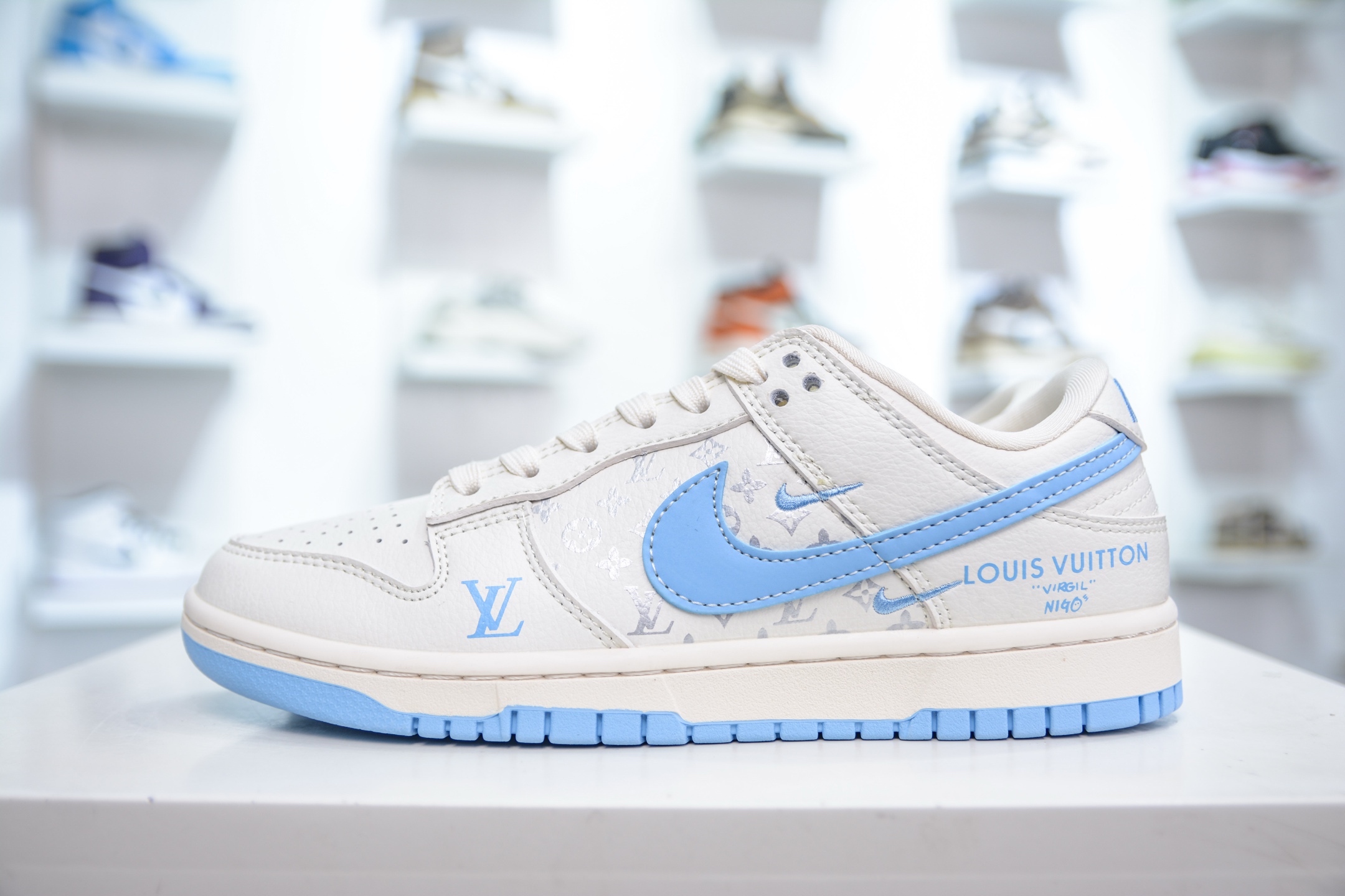 Nike Dunk Low x Louis Vuitton LV联名-白蓝双勾  CF3688-005