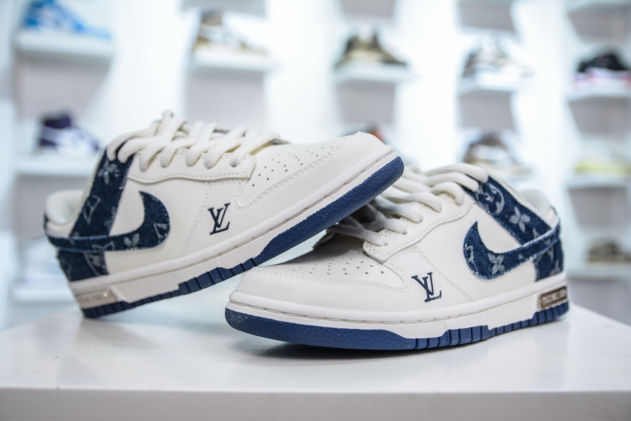 Nike Dunk Low x Louis Vuitton LV联名-白蓝牛仔  DJ2024-008