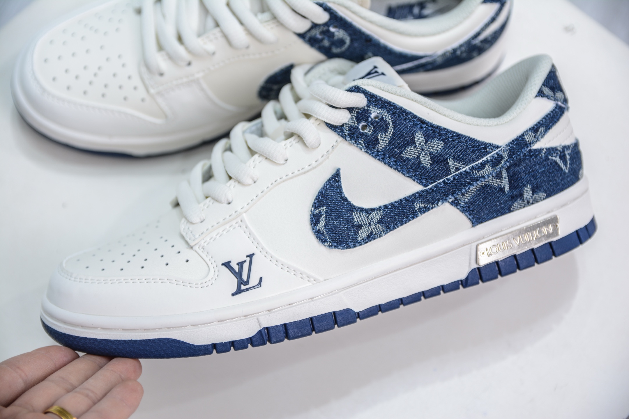 Nike Dunk Low x Louis Vuitton LV联名-白蓝牛仔  DJ2024-008