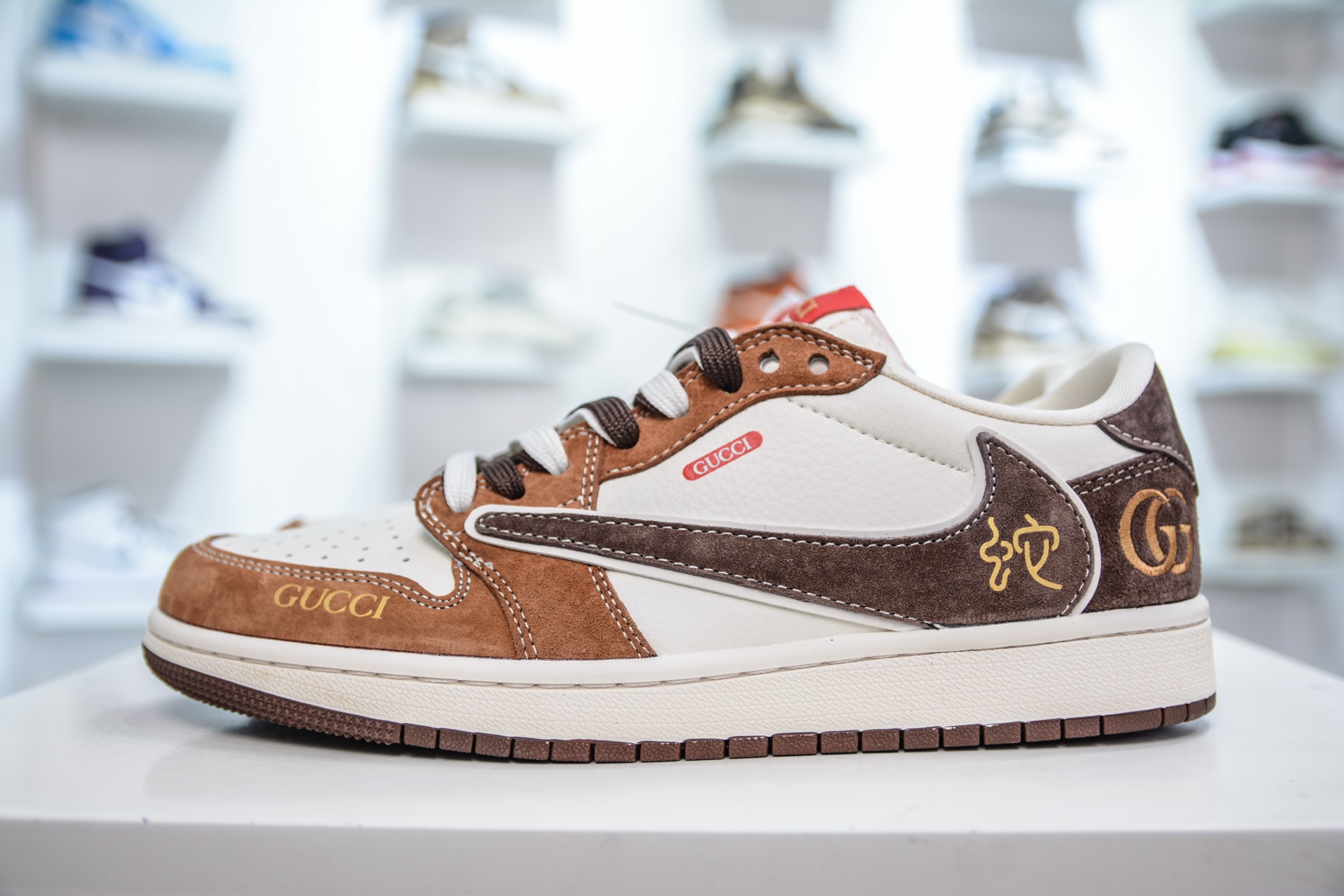 Travis Scott x Nike Air Jordan 1 Low x Gucci 蛇年限定古驰联名-棕蛇 DM9288-011