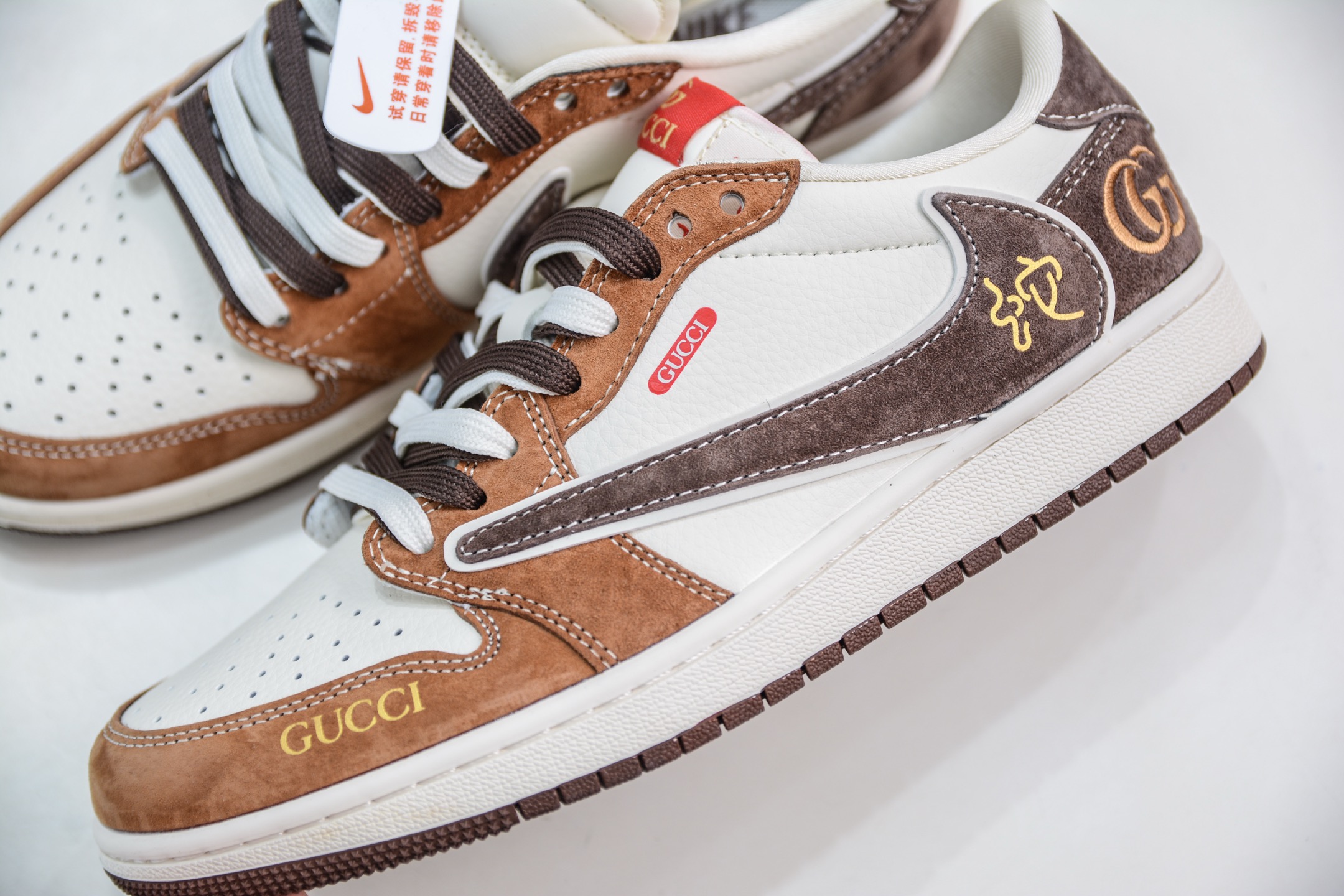 Travis Scott x Nike Air Jordan 1 Low x Gucci 蛇年限定古驰联名-棕蛇 DM9288-011