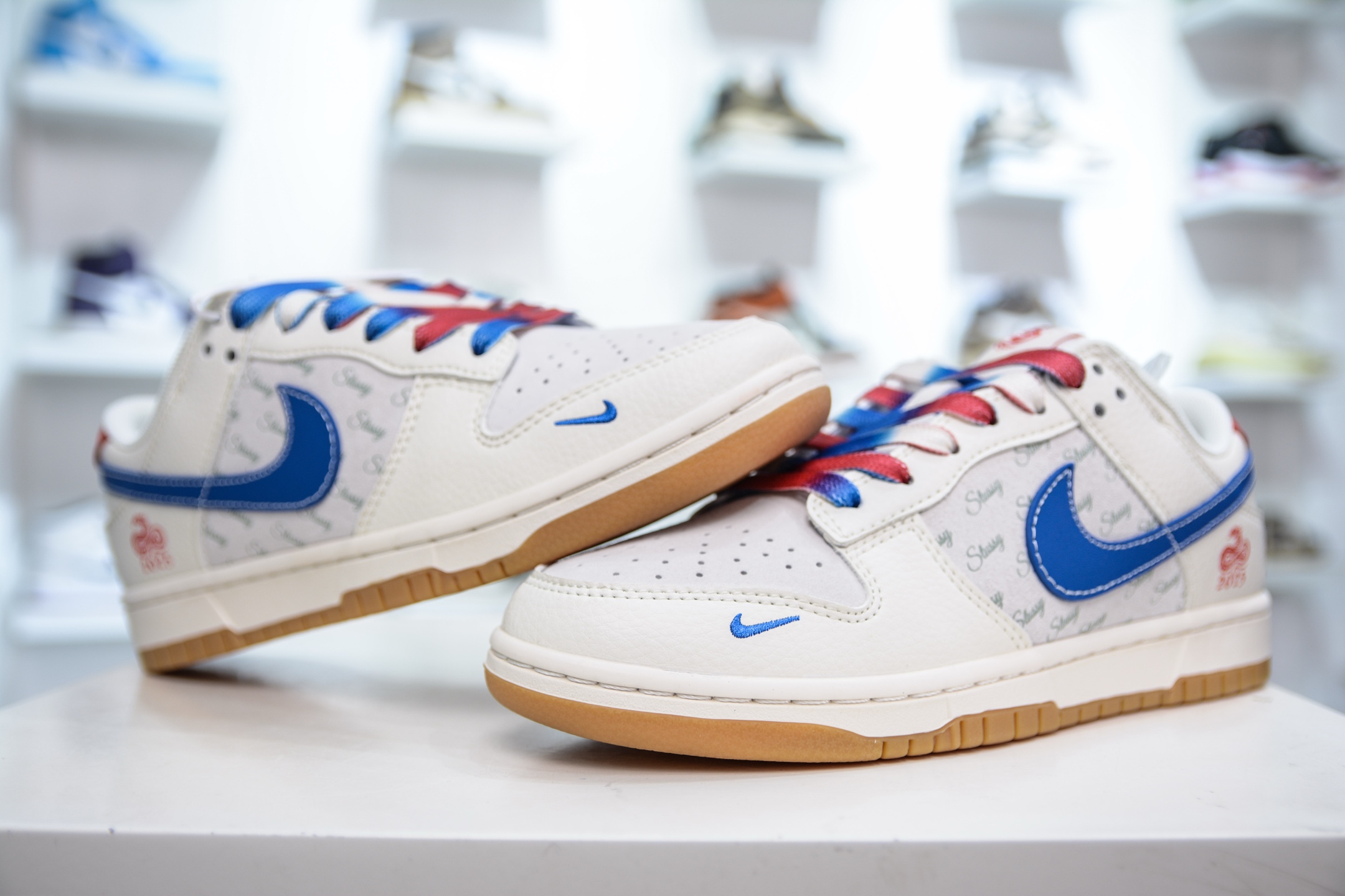Nike SB Dunk Low x Stussy 斯图西蛇年限定-白灰蓝红   FC1688-207