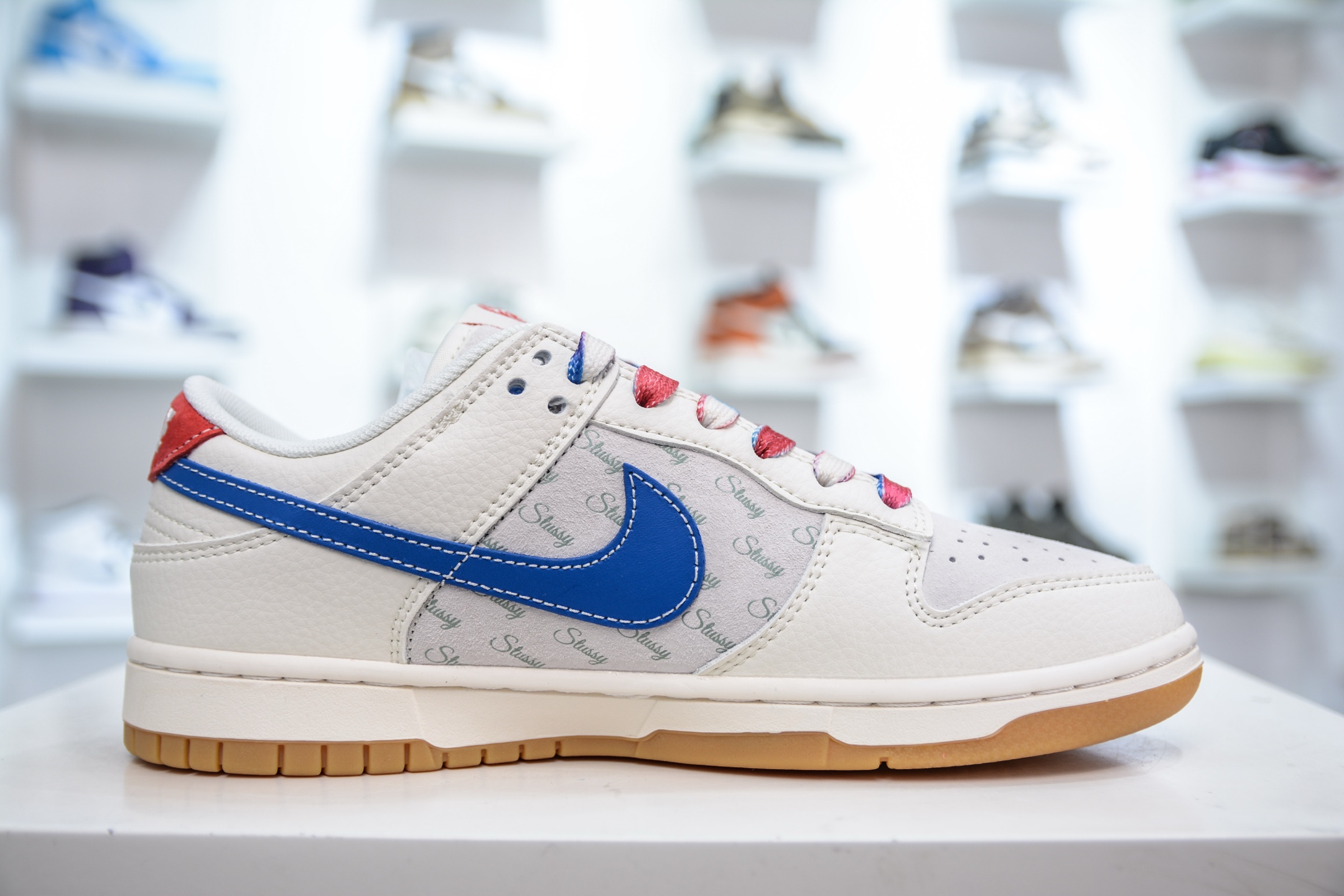 Nike SB Dunk Low x Stussy 斯图西蛇年限定-白灰蓝红   FC1688-207
