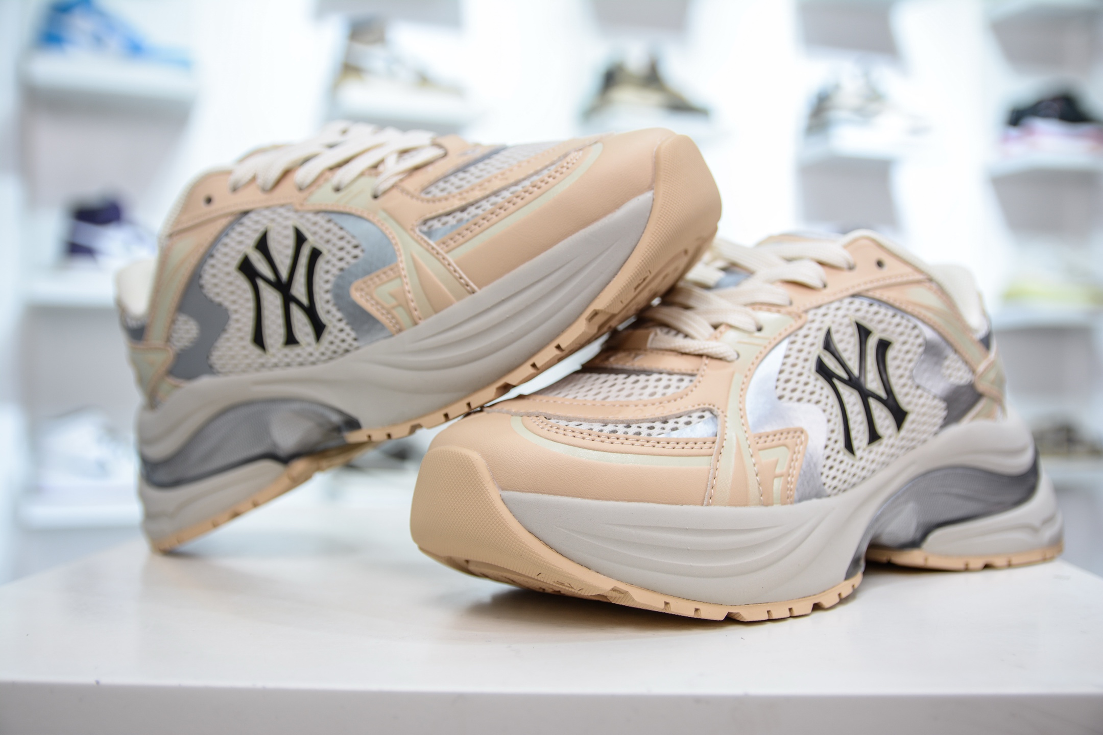 PB版 MLB New York Yankees Curve Runner 千禧 洋基队厚底增高老爹鞋   3ARNSPL4N-50BGS