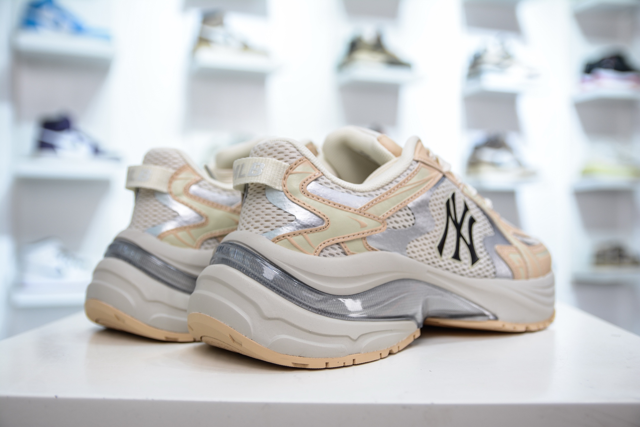 PB版 MLB New York Yankees Curve Runner 千禧 洋基队厚底增高老爹鞋   3ARNSPL4N-50BGS