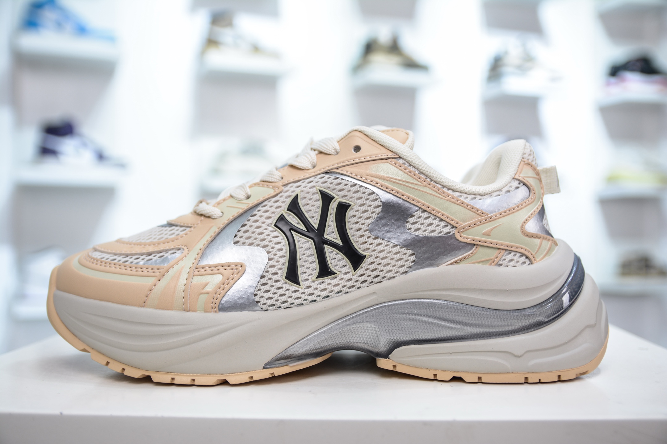 PB版 MLB New York Yankees Curve Runner 千禧 洋基队厚底增高老爹鞋   3ARNSPL4N-50BGS