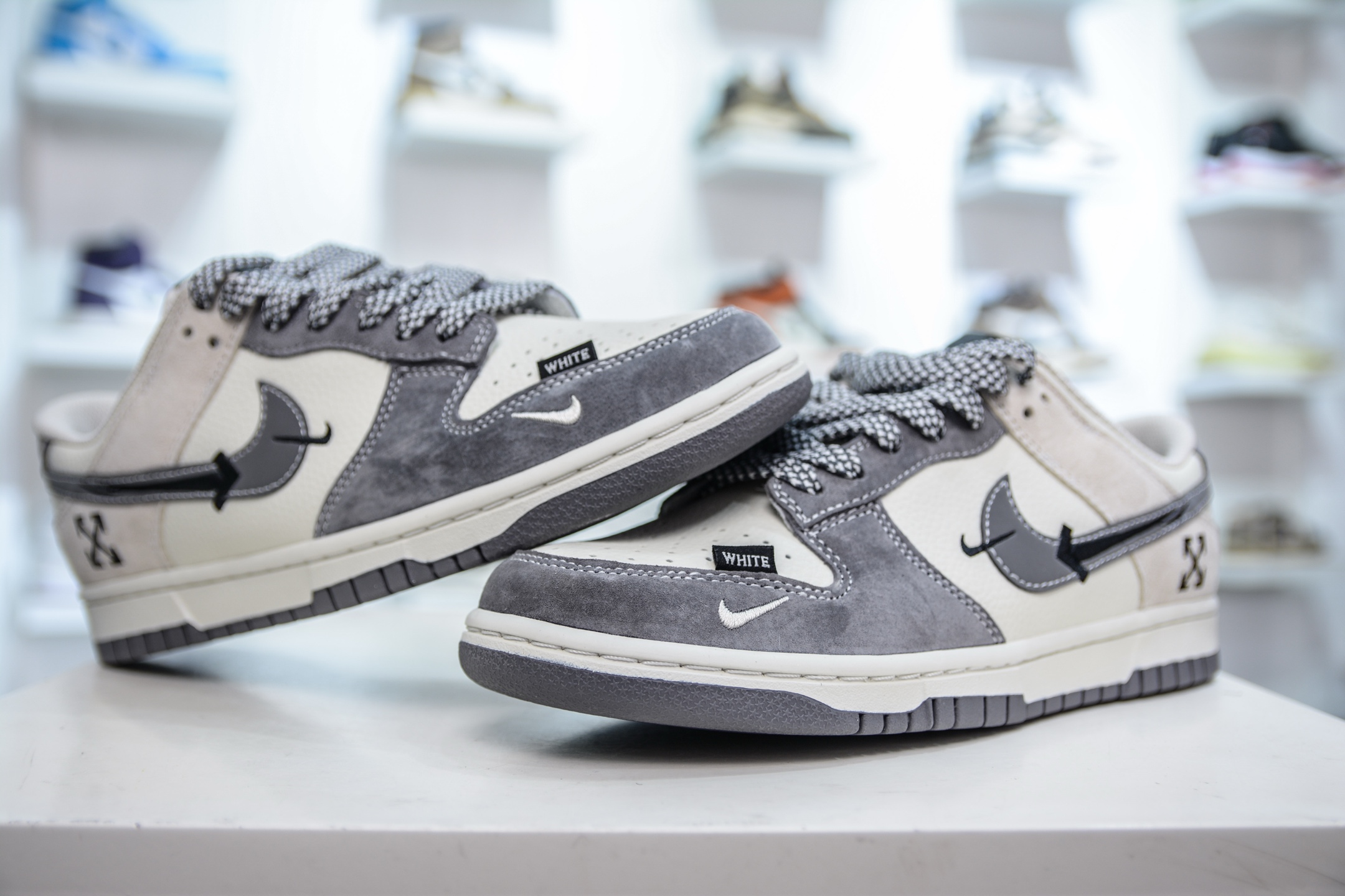 Nike SB Dunk Low x OFF-WHITE OW联名-拼色灰勾 DJ2024-133