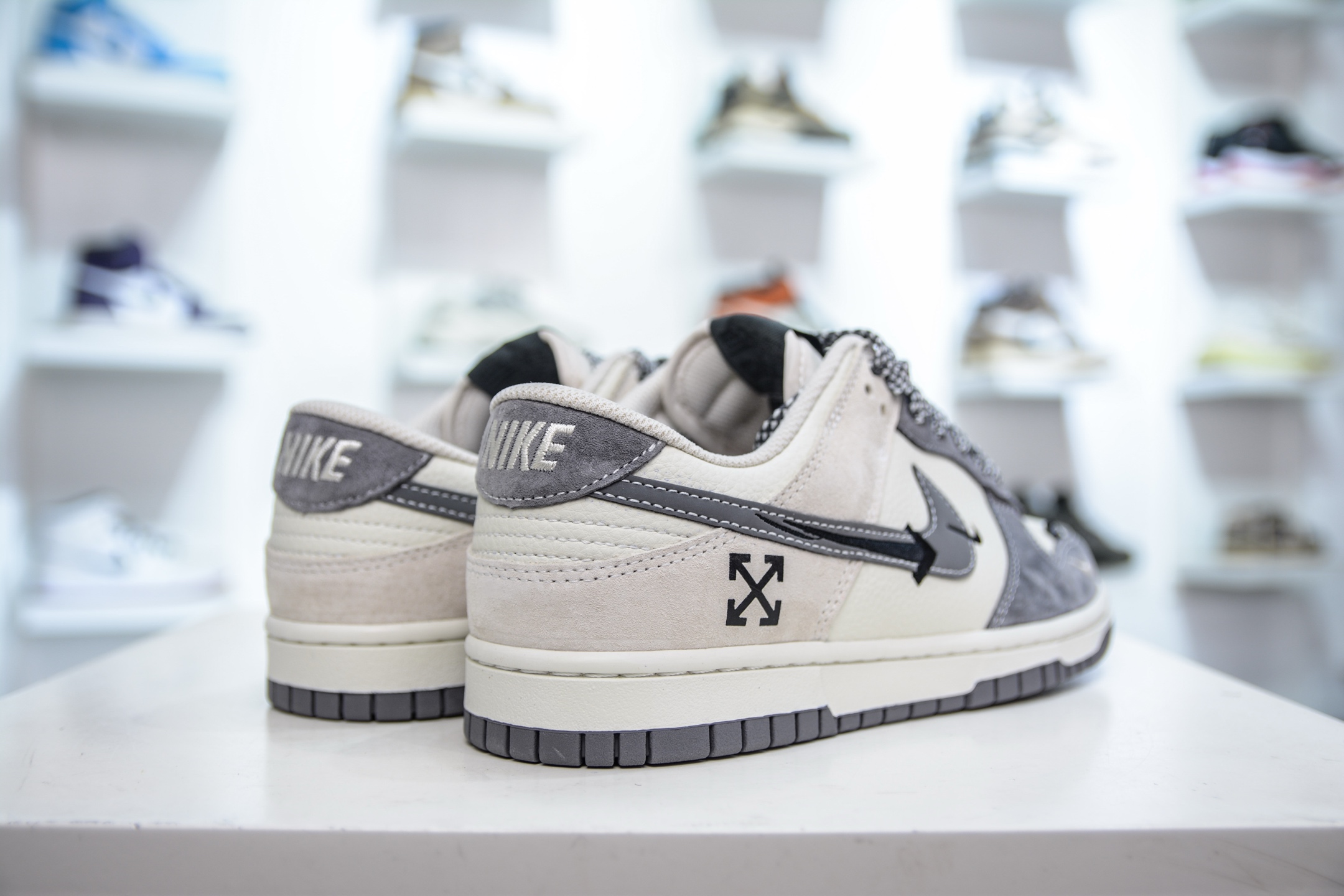 Nike SB Dunk Low x OFF-WHITE OW联名-拼色灰勾 DJ2024-133