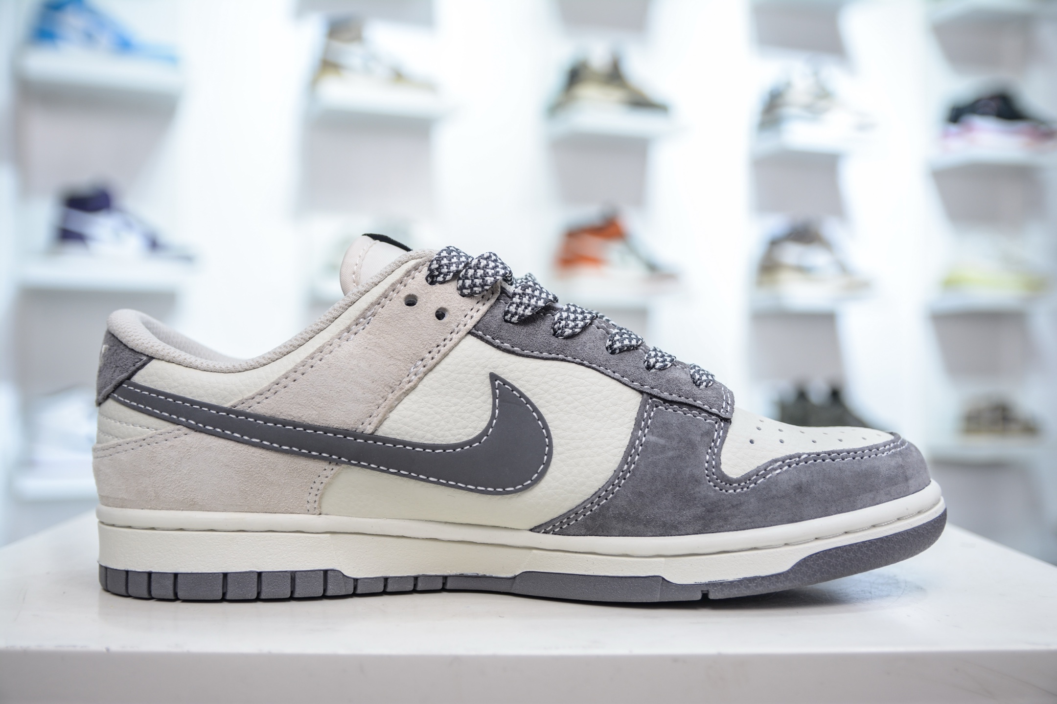 Nike SB Dunk Low x OFF-WHITE OW联名-拼色灰勾 DJ2024-133