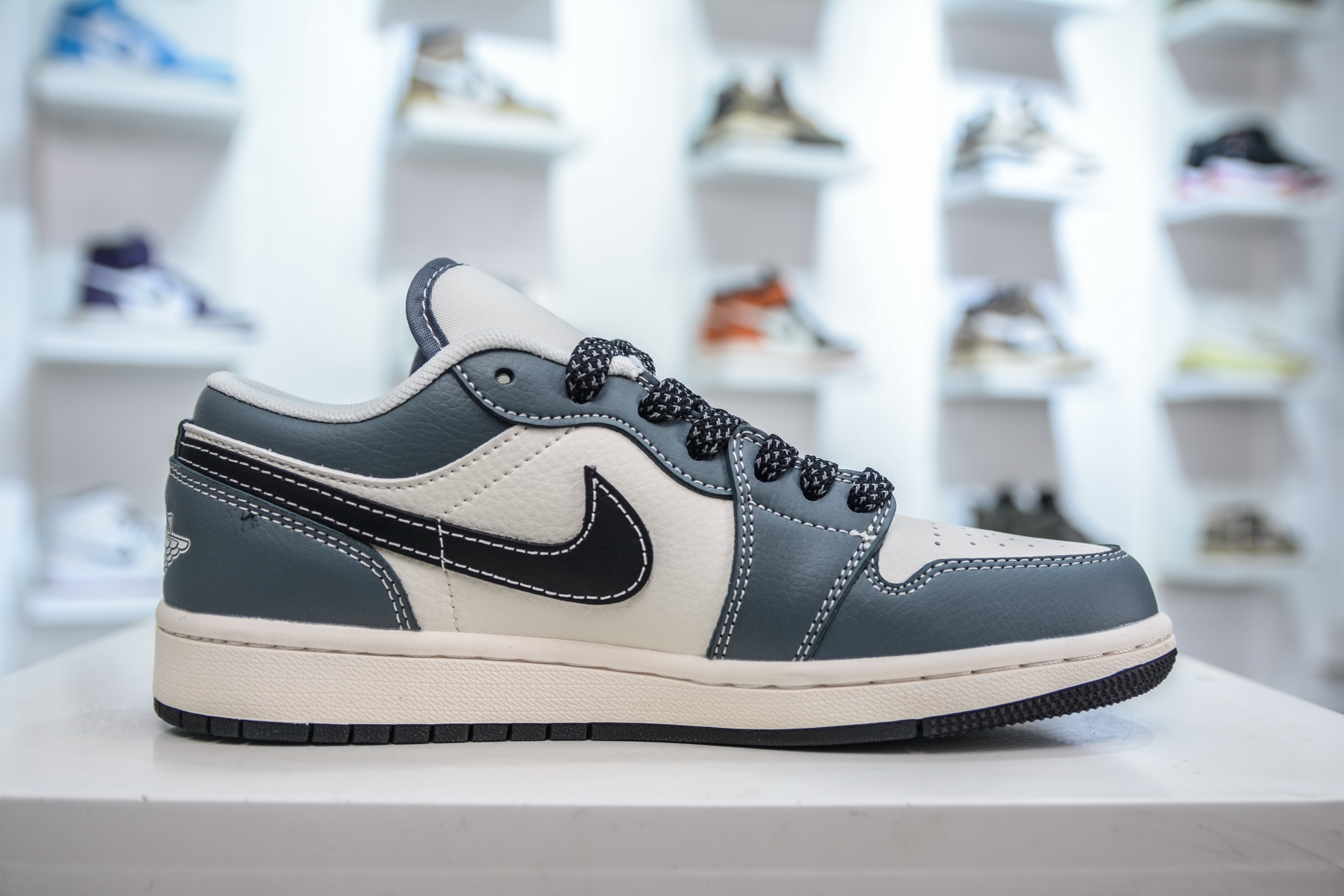 Air Jordan 1 Retro Low x Stussy 斯图西联名-蓝灰  XX3318-506