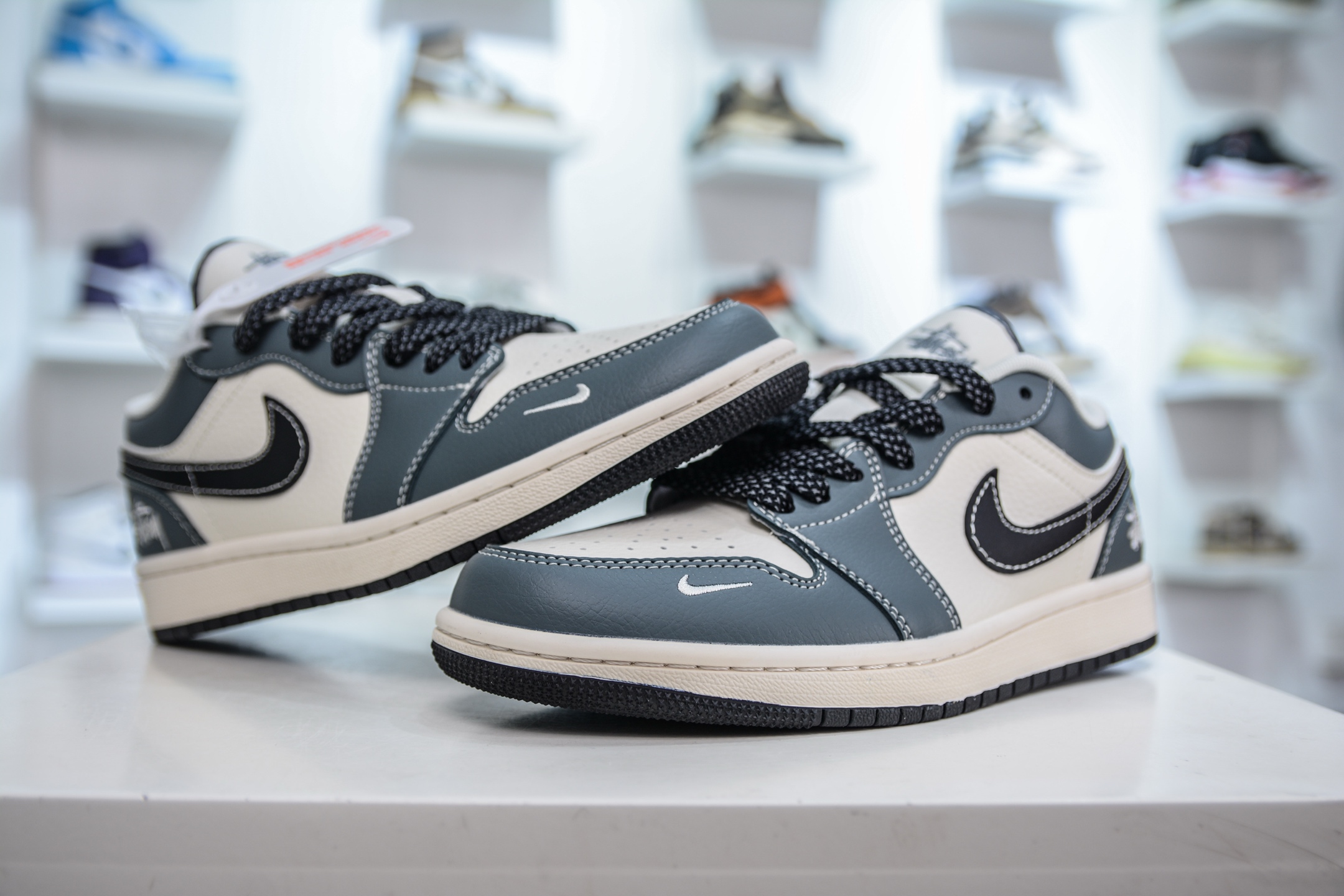 Air Jordan 1 Retro Low x Stussy 斯图西联名-蓝灰  XX3318-506