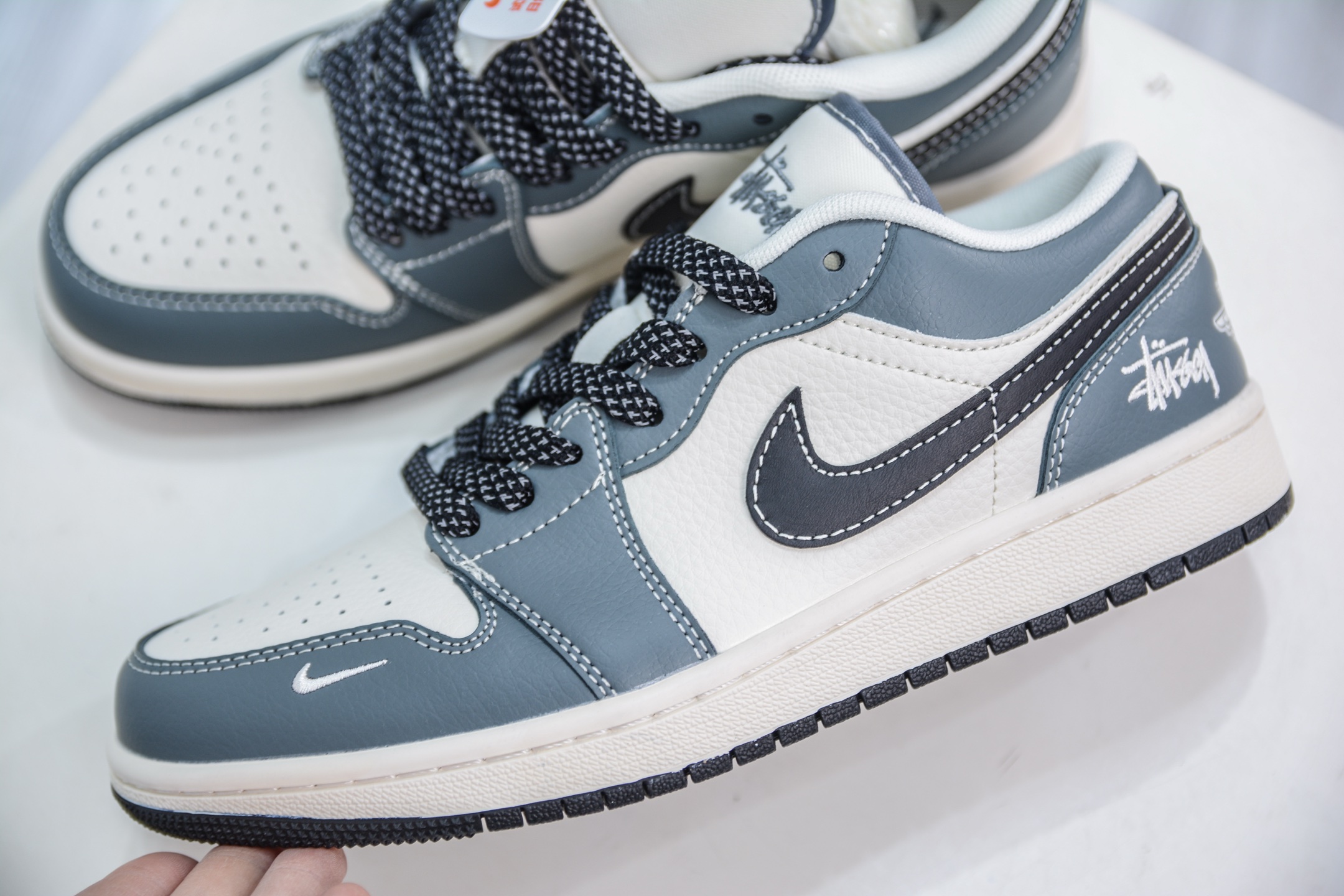 Air Jordan 1 Retro Low x Stussy 斯图西联名-蓝灰  XX3318-506