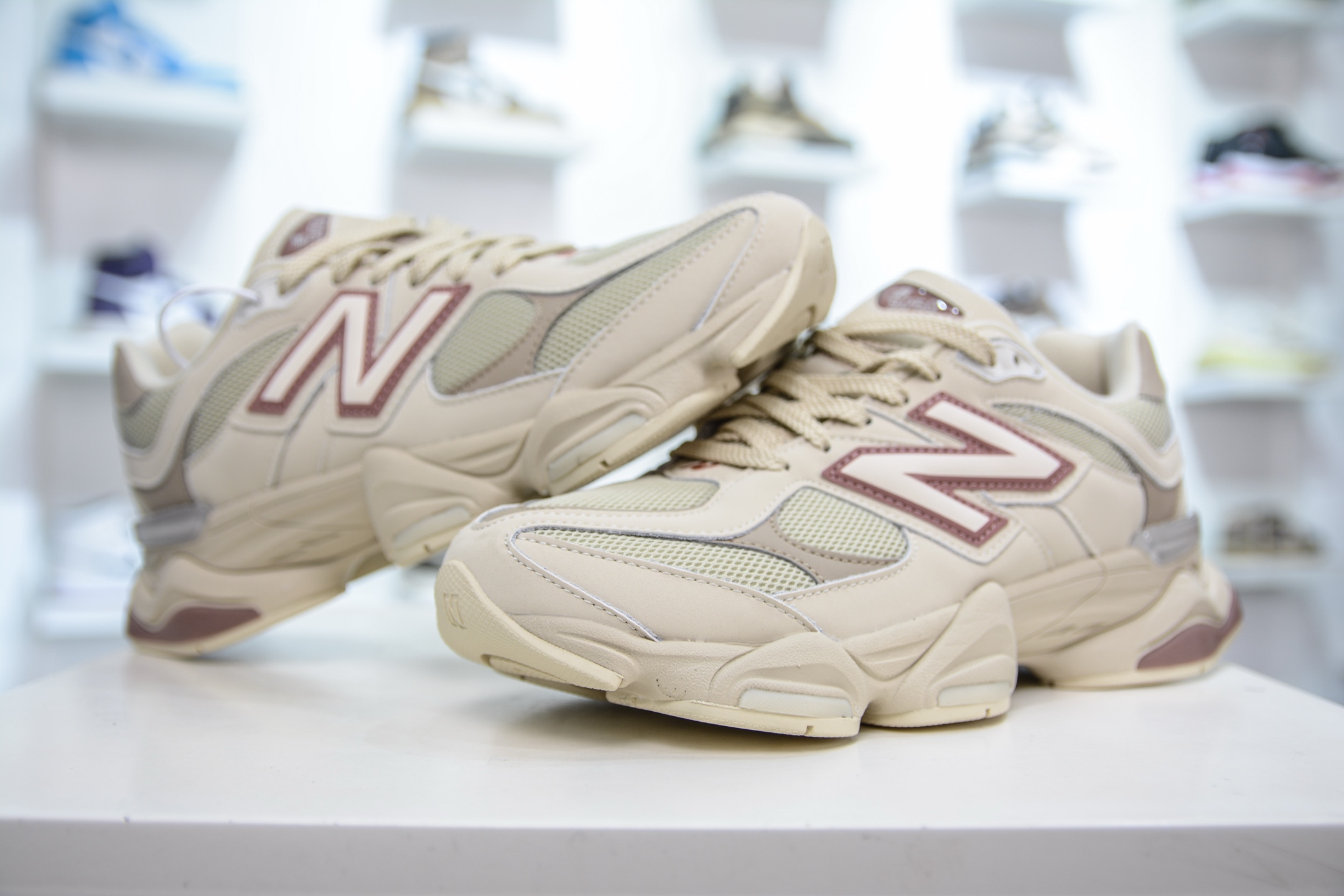 New Balance Joe Freshgoods NB9060 Beige/Burgundy Authentic Originals Sneakers 4 i1742482926071 6632 0 3