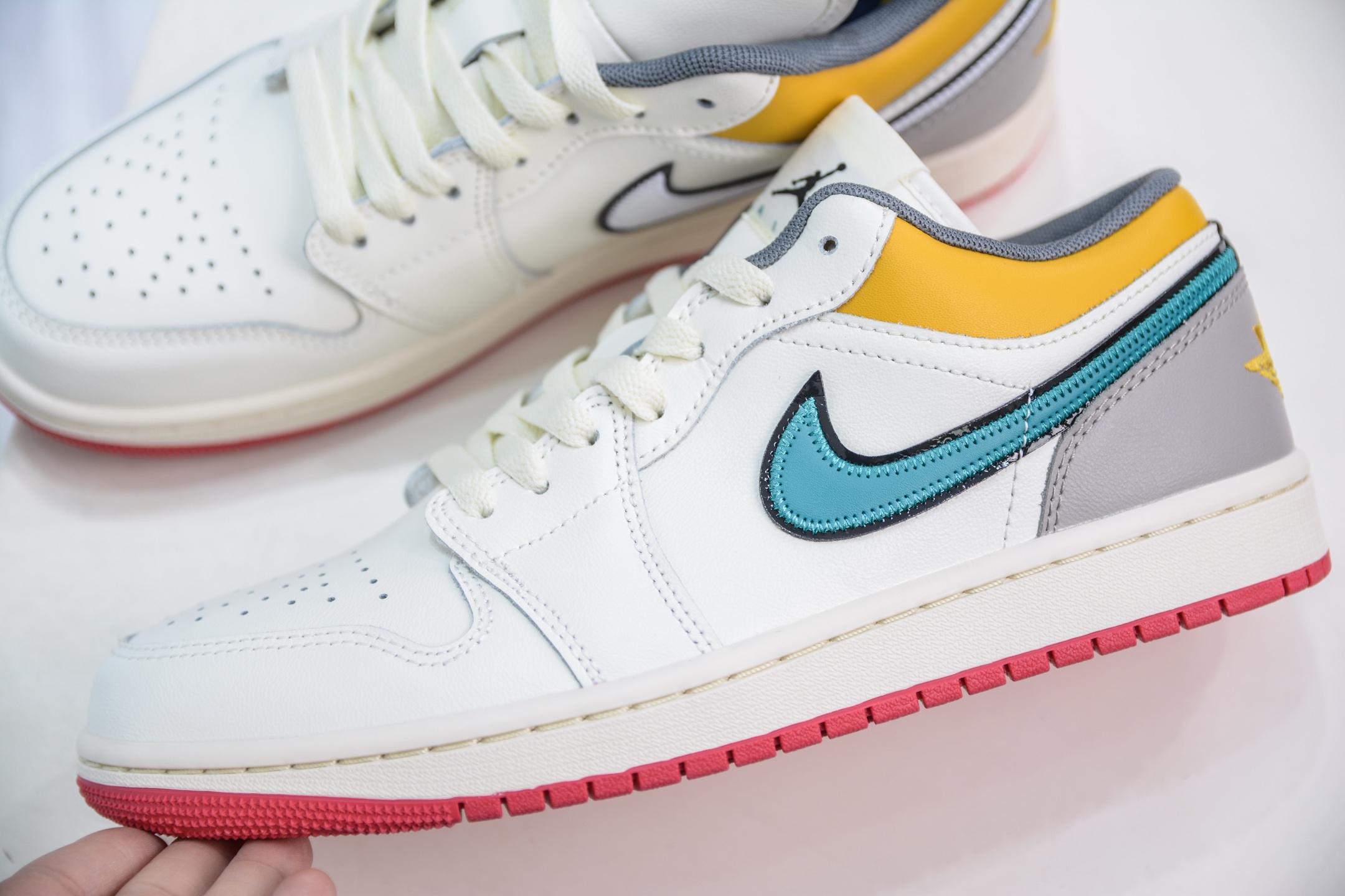 220  DT纯原 Air Jordan AJ1 Low 低帮 白蓝绿黄鸳鸯    HV4511-133
