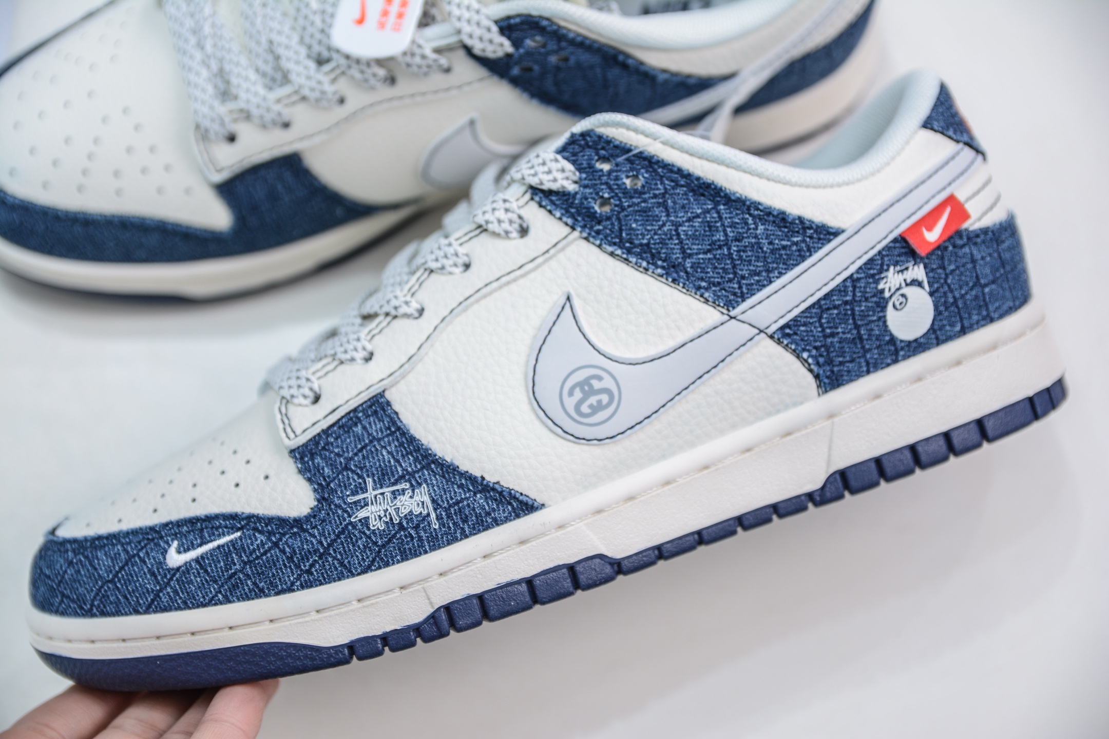 Nike SB Dunk Low x Stussy 斯图西联名-白蓝牛仔 ZH2598-268