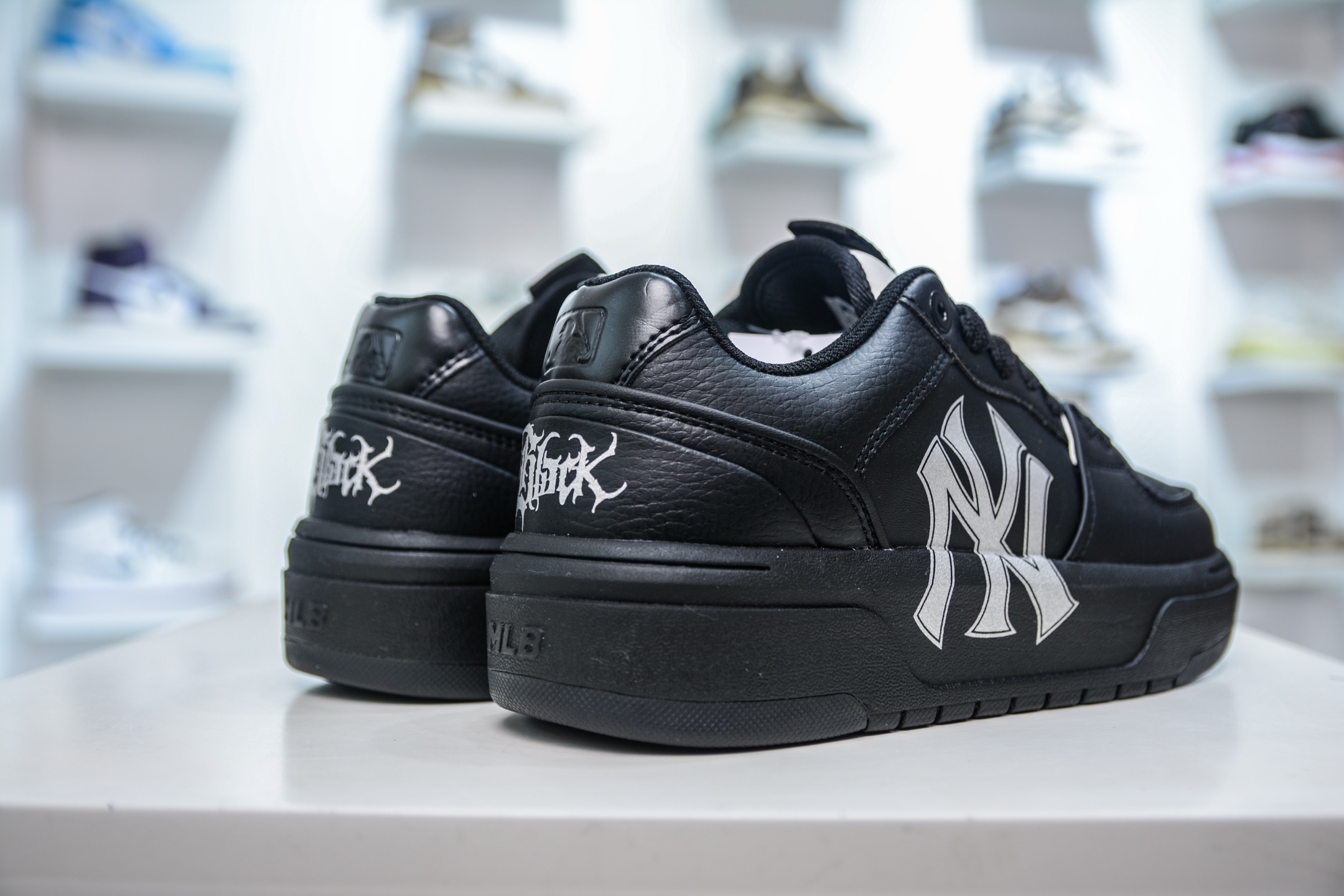 190   X版纯原 NY MLB Chunky Liner 纽约洋基队 秘银武士 定制增高厚底休闲运动鞋  3ASXCA12N-50WHS