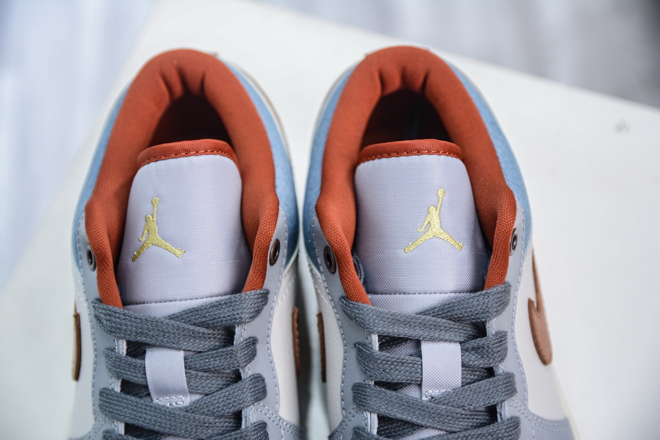 220  X版纯原 顶级Air Jordan 1 Low SE”Phantom Denim Swoosh 灰棕牛仔  FZ5045-091