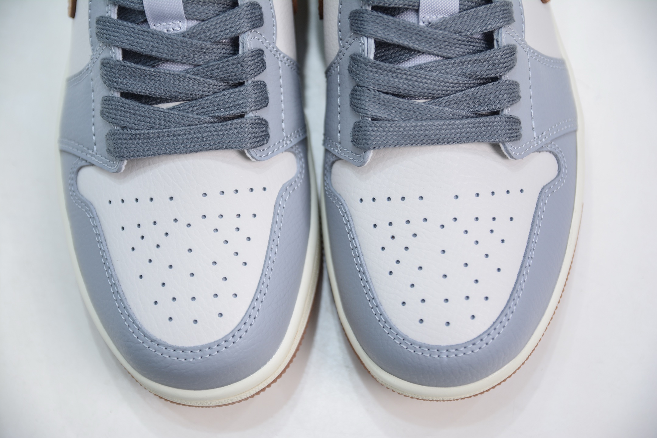 220  X版纯原 顶级Air Jordan 1 Low SE”Phantom Denim Swoosh 灰棕牛仔  FZ5045-091