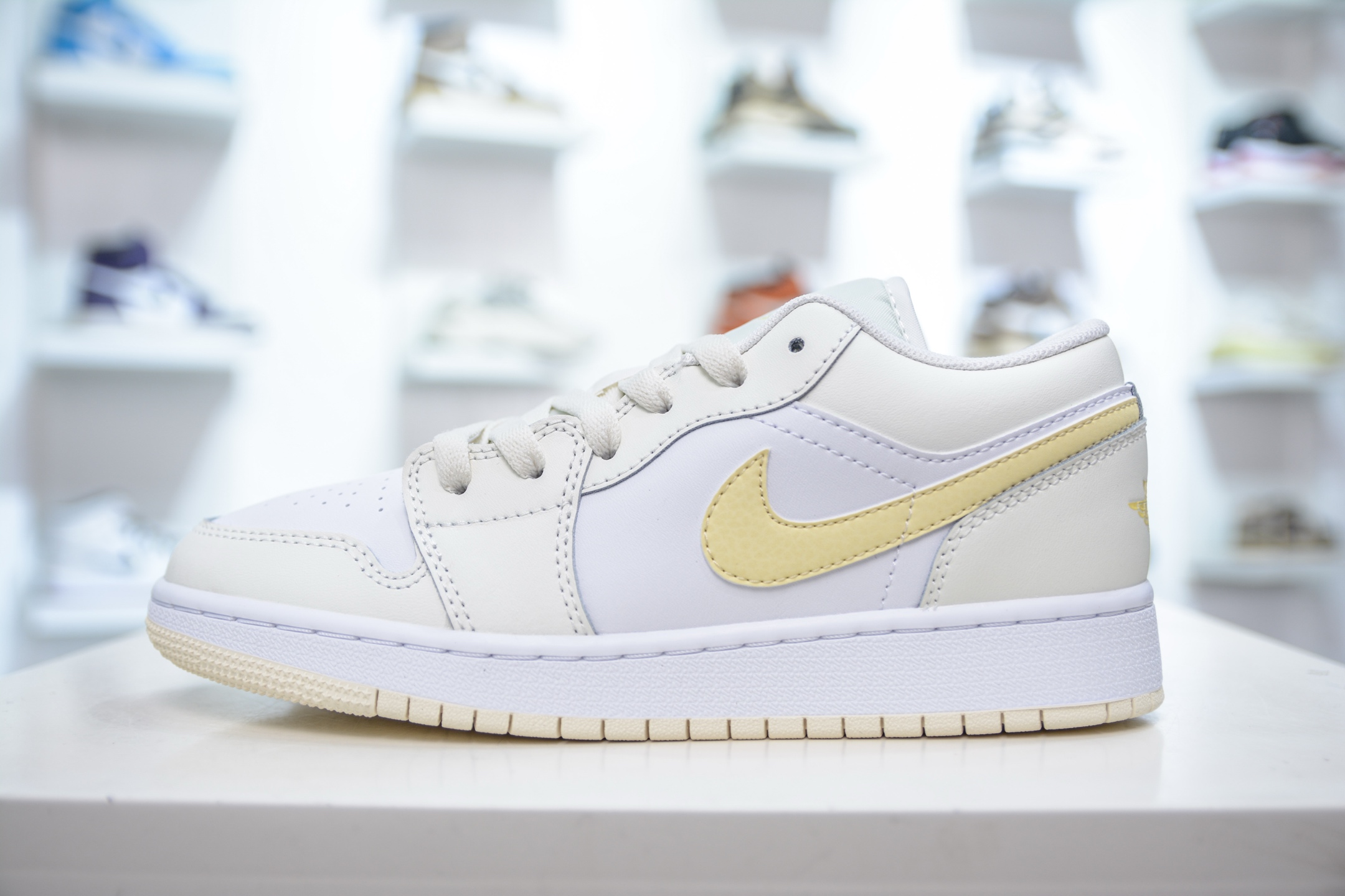 220  X版纯原 顶级Air Jordan 1 Low”Zesty Lemon” 米白柠檬黄   FV8486-181