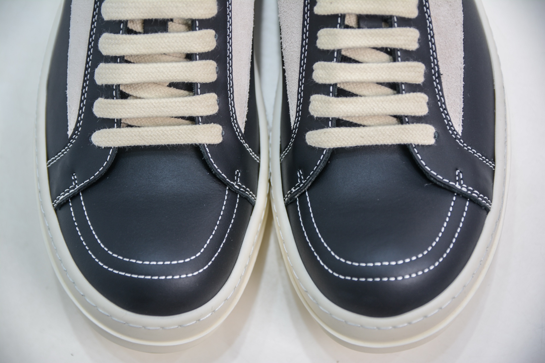 480  OG纯原 Rick Owens Drkshdw 瑞克·欧文斯低帮 黑白皮面 时尚运动板鞋