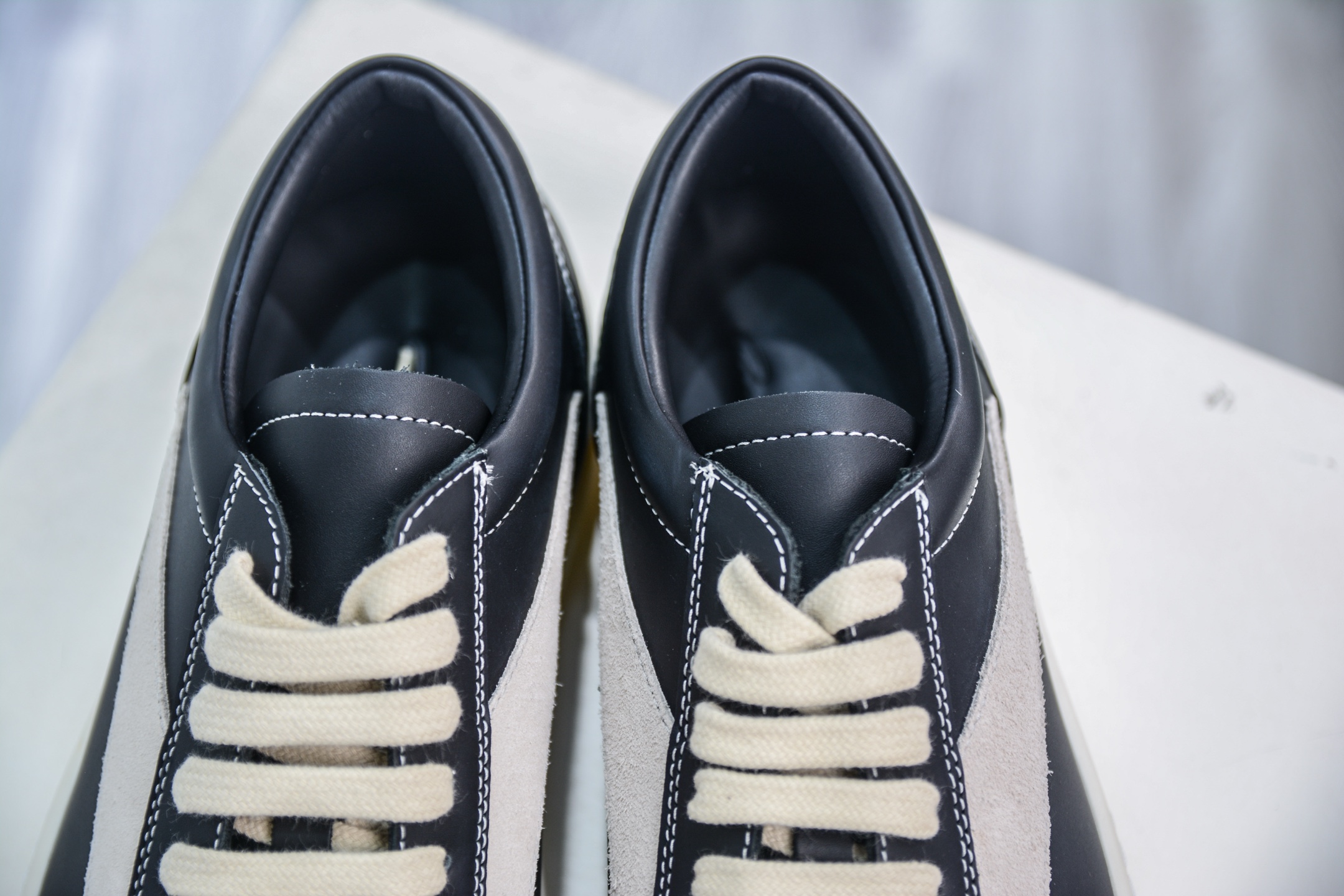 480  OG纯原 Rick Owens Drkshdw 瑞克·欧文斯低帮 黑白皮面 时尚运动板鞋